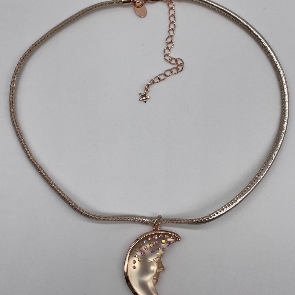 Retired Kirks Folly Goddess Moon Shadow Cord Necklace Rosetone (rose-gold) - Picture 3 of 8